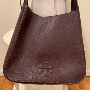 Tory Burch Dark Burgundy Leather Shoulder Bag